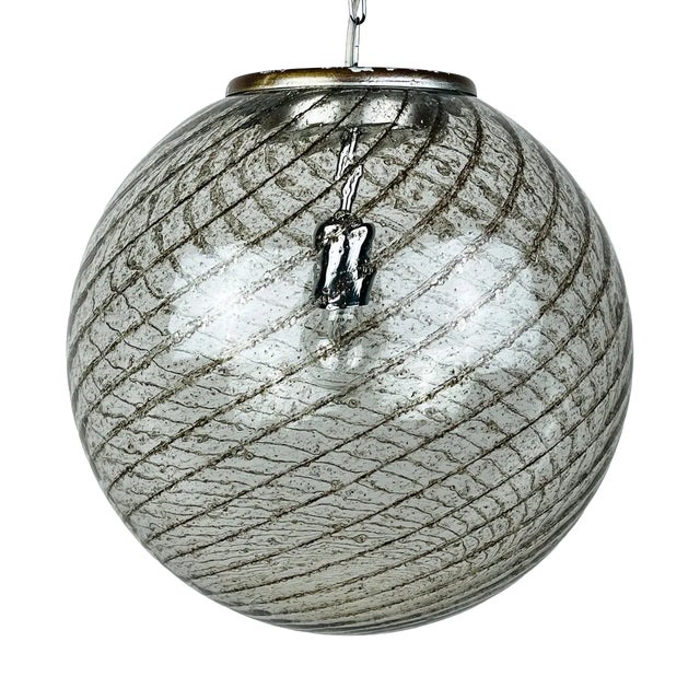 Vintage Swirled Murano Glass Pendant Lamp from La Murrina, Italy, 1970s For Sale