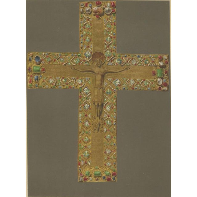 Late 19th Century Royal Bavarian Cruciform Works and Jeweled Cross Diptych, Munich 1874, Paper, Set of 2 For Sale - Image 5 of 9