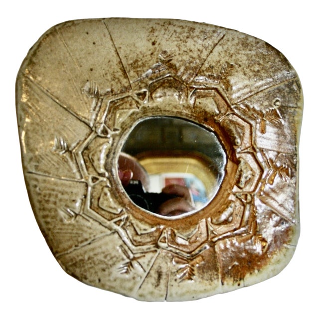 Stoneware Mirror by Bruno H'Dry for Laborne, France, 1960 For Sale