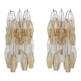 Mid-Century Italian Murano Glass Poliedri Sconces, 2000s, Set of 2 For Sale