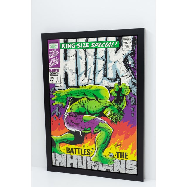 Marvel Comics, The Incredible Hulk, Limited Edition Large Marvel Art Print Signed and Numbered by Stan Lee For Sale - Image 7 of 10