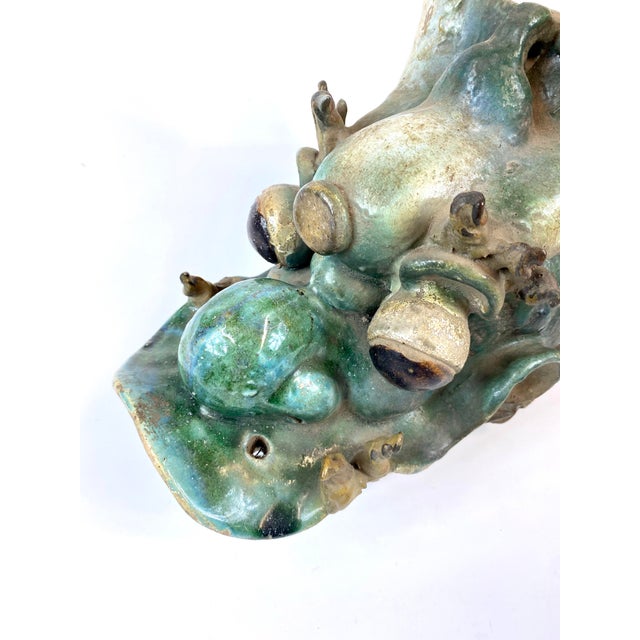 Ceramic 18th Century Dragon Head Roof Tile For Sale - Image 7 of 9