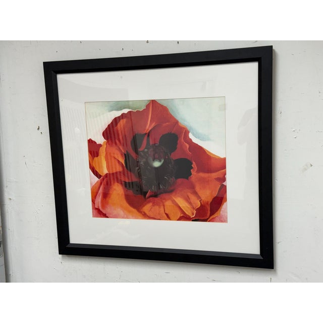 2000 - 2009 Georgia O’Keeffe "Poppy" Z Gallerie Custom Framed Print, Circa 2005 For Sale - Image 5 of 12