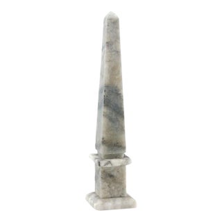Chelsea House Alabaster Obelisk in Gray, Medium For Sale