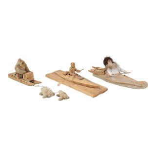 Collection of (3) American Eskimo Children's Toys Two of Which Are Identified For Sale