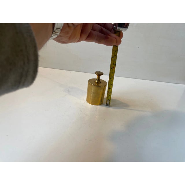 Mid-Century Modern Vintage Danish Butler Bell in Brass, 1970s For Sale - Image 3 of 6