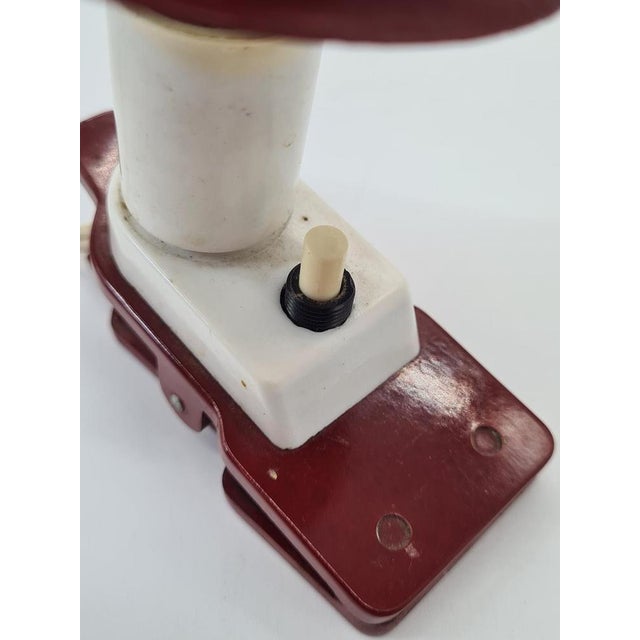 Small Mid-Century Modern Space Age Mushroom Clip-On Lamp, 1970s For Sale - Image 4 of 10