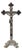 French Silver-Plated Standing Crucifix on Scrolled Tripod Base, 1900 For Sale
