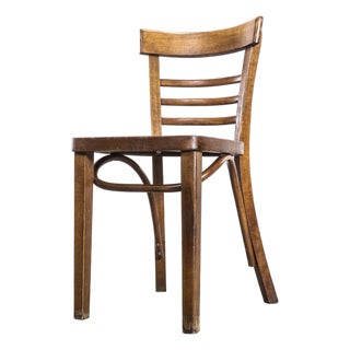 Vintage Oak Bentwood Dining Chairs, 1960s, Set of 4 For Sale