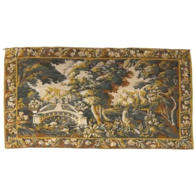 Gold Aubusson Woven Verdure Tapestry by Robert Four For Sale - Image 8 of 8