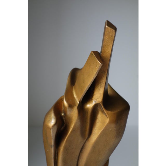 Gianni Pinna, Gold Modern Figure Sculpture, 1970s, Marble For Sale - Image 3 of 7