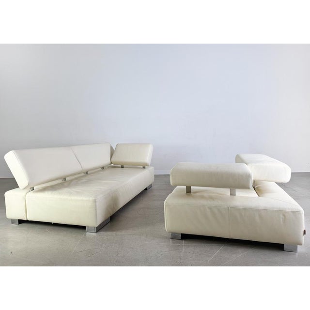 Corner Sofa in Leather from Brühl For Sale - Image 5 of 14