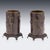 Antique Japanese Meiji Inlaid Bronze Cylindrical Brush Pots, 19th Century, Set of 2 For Sale - Image 5 of 18