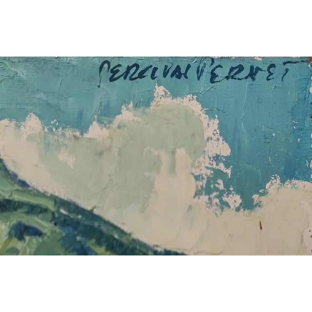 Modern Percival Pernet, Lac d'Annecy, Oil on Wood, Framed For Sale - Image 3 of 12