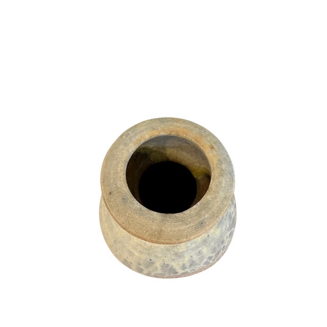 Large 18” Signed Studio Pottery Vase – Sculptural Organic Modern Neutral Glaze For Sale - Image 4 of 9