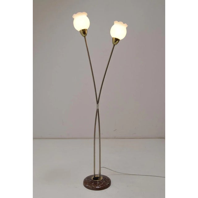 Made in Czechoslovakia Made of glass, glazed ceramic, steel 2xE27 or E26 socket New cabling Re-polished Fully functional...