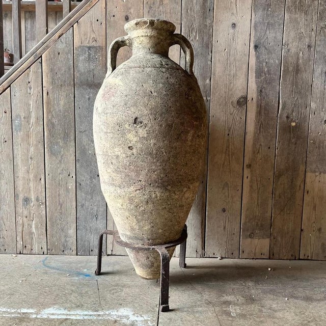 Large Antique Mounted Amphora For Sale - Image 6 of 11
