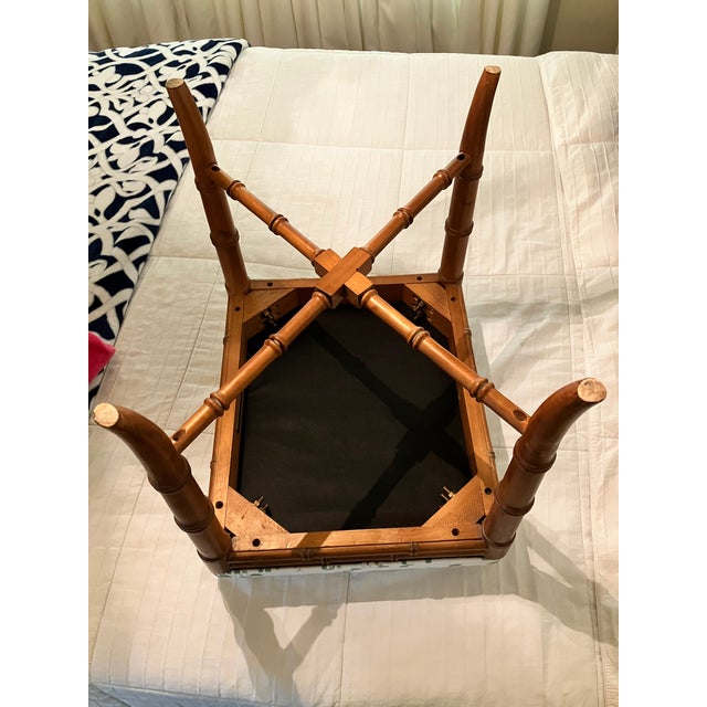 1970s Ethan Allen Faux Bamboo Bench Chairish