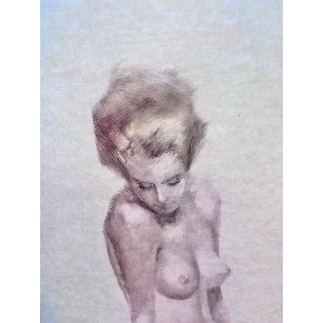 Figurative 1960s Marcello Cassinari Vettor Figurative Seated Female Nude, Signed For Sale - Image 3 of 10