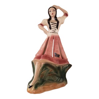 Vintage California Originals Large Ceramic Napkin Holder Lady For Sale