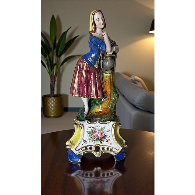 Mid 19th Century Napoléon III Style French Polychrome Porcelain Figurine by Porcelaine De Paris For Sale - Image 16 of 18