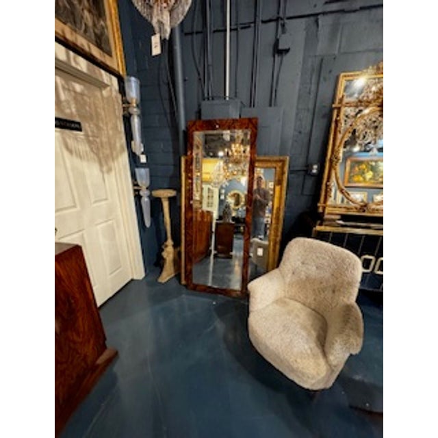 Brown Period German Art Deco Black Walnut Mirror For Sale - Image 8 of 8