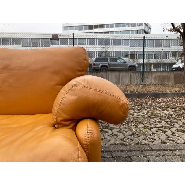 1970s Coronado Sofa in Cognac Leather by Afra & Tobia Scarpa for B&B Italia / C&B Italia, 1970s For Sale - Image 5 of 18
