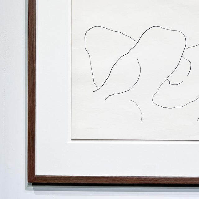 1960s Harry Bertoia, Bushes, 1960s, Original Black Ink Drawing, Framed For Sale - Image 5 of 8