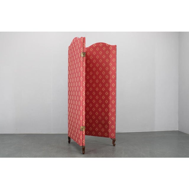 Antique Paravan with Fabric, 1900 For Sale - Image 13 of 14