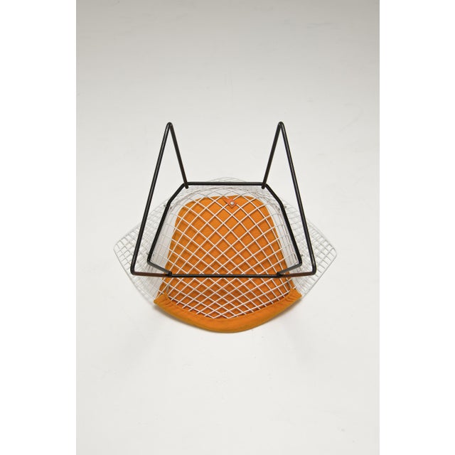 Diamond Chair with Yellow Seatpad by Harry Bertoia for Knoll Inc. / Knoll International, 1950s For Sale - Image 10 of 13