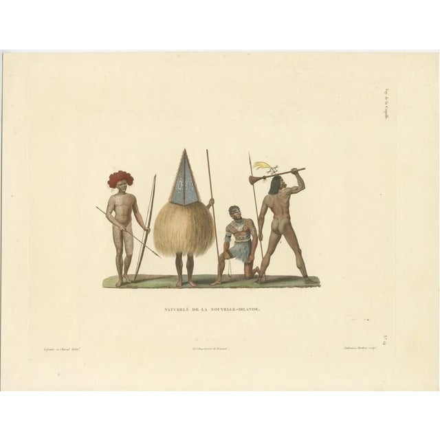 Antique print titled 'Naturals of New Ireland'. Original old print with natives of New Ireland. This print originates from...