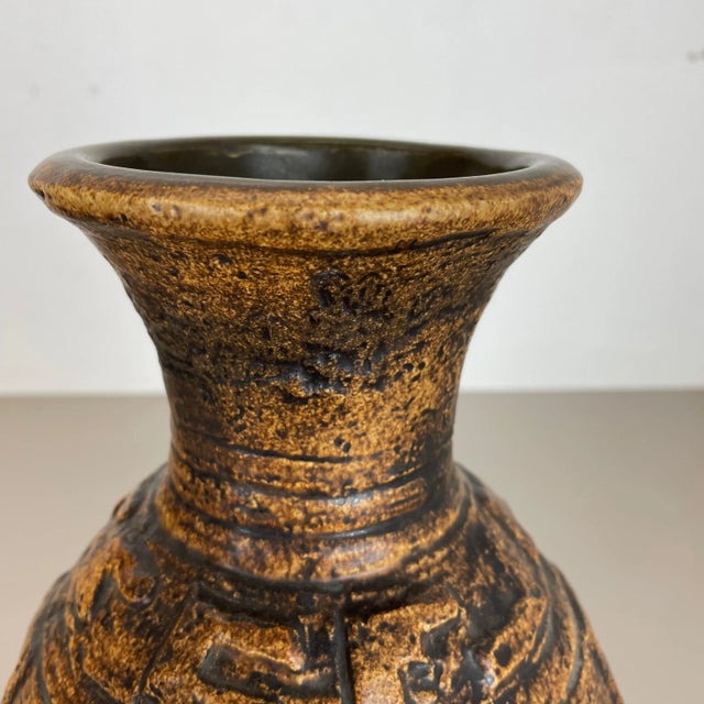 Large Fat Lava Pottery Vase from Jasba Ceramics, Germany, 1970s For Sale - Image 11 of 18