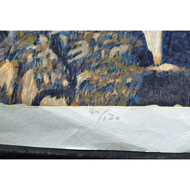 Impressionist Gordon Mortensen "September/ Roosevelt Park" Hand Signed Woodcut Reduction Art For Sale - Image 3 of 5