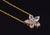 Late 20th Century Certified Natural 1.23cts Pink Sapphire & Diamond Floral Solid 18k Yellow Gold Necklace For Sale - Image 9 of 13