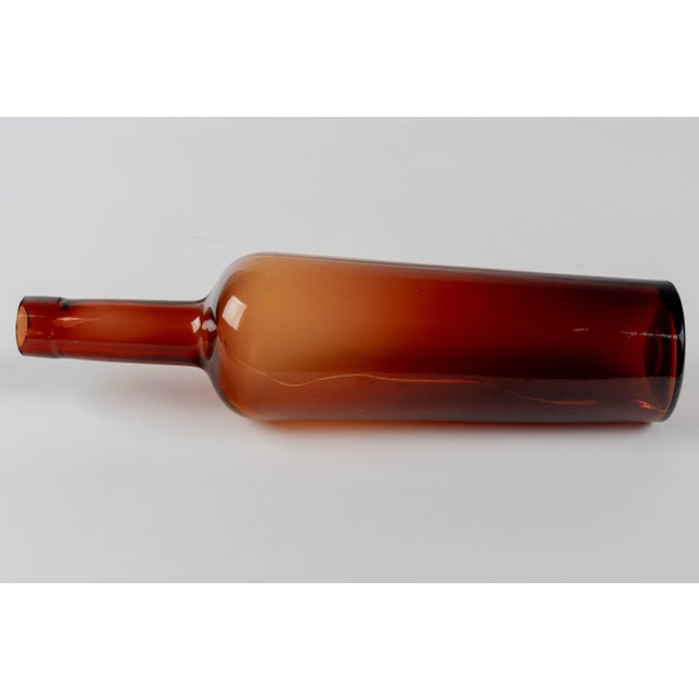 French French Amber Glass Medicine Bottles, Set of 6 For Sale - Image 3 of 6