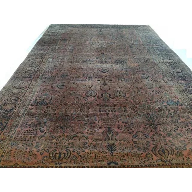 1900's Antique Persian Sarouk Palace Rug, 14'4" X 22'6" For Sale - Image 4 of 10