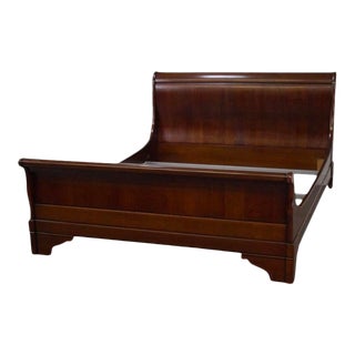 Grange Cherry Wood Queen Sleigh Bedframe For Sale