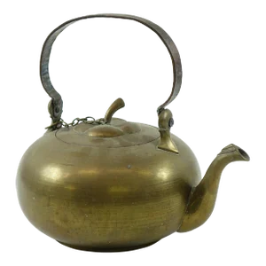 Antique European Brass Tea Kettle