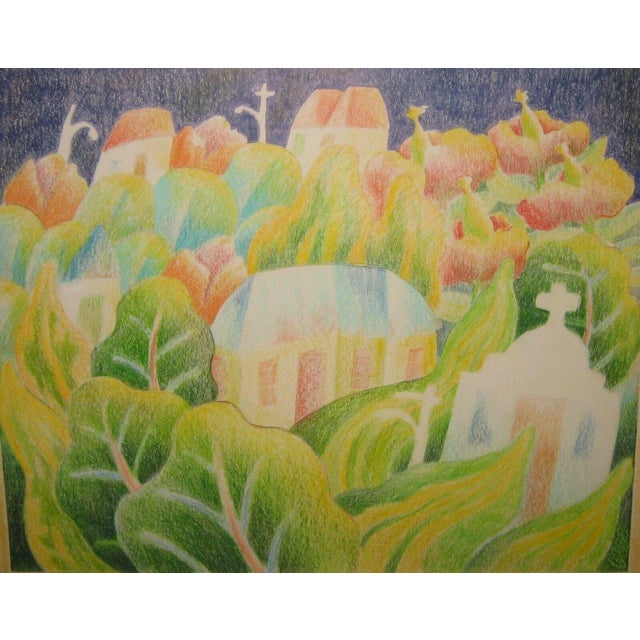 Stonehenge Modernist Drawing by Blair Lent For Sale - Image 4 of 11