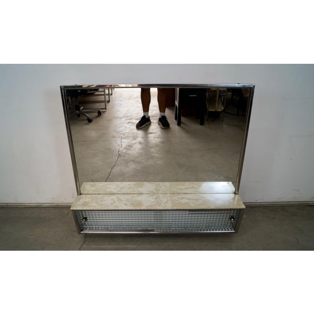 1950s 1950’s Mid-Century Modern Chrome & Glass Medicine Cabinet For Sale - Image 5 of 12