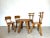 Wood Brutalist Table and Chairs, 1950, Set of 5 For Sale - Image 7 of 7