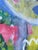 Contemporary “Face in Blue and Pink” Contemporary Mixed Media Painting on Paper by CL Auker For Sale - Image 3 of 7