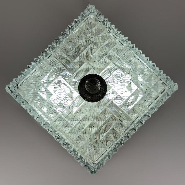 Vintage Crystal Ceiling Lamp, Italy, 1960s For Sale - Image 13 of 18