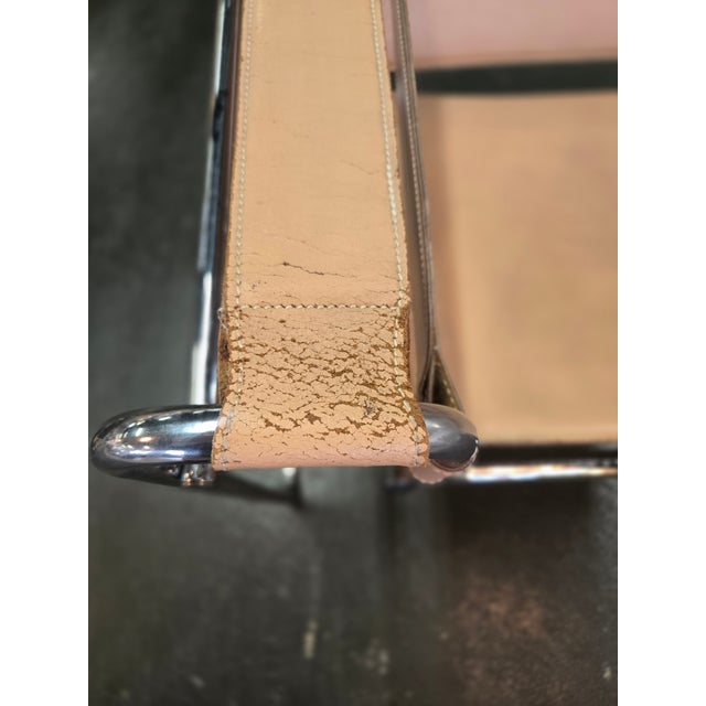 Tan Marcel Breuer for Knoll Steel and Leather Wassily Lounge Chairs - Pair For Sale - Image 8 of 10