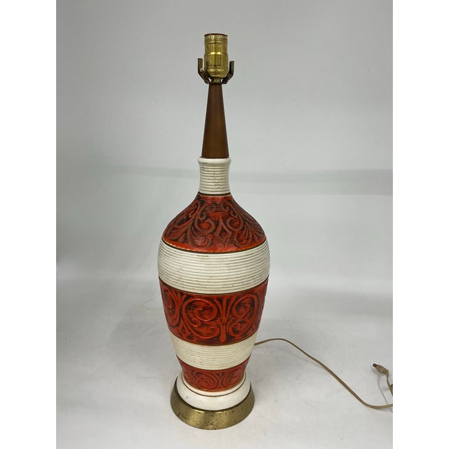 Mid-Century Modern 1960 Vintage Ceramic Table Lamps by Regal Lamps For Sale - Image 3 of 10