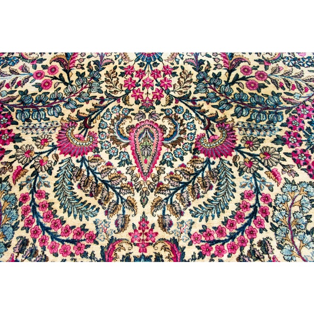 Textile Early 20th Century Persian Kirman Rug For Sale - Image 7 of 15