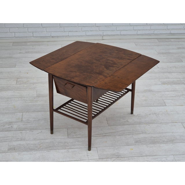 Vintage Danish Foldable Coffee Table, 1950s For Sale - Image 10 of 18