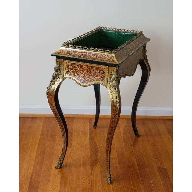 Mid 19th Century Boulle Style Napoleon III Jardiniere For Sale - Image 4 of 12