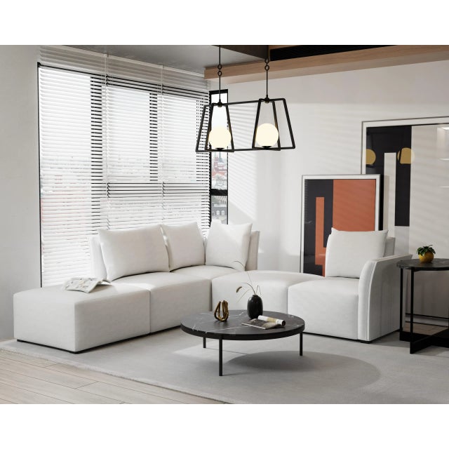 Metal Stratus Large 2-Light Linear Bronze Chandelier For Sale - Image 7 of 8