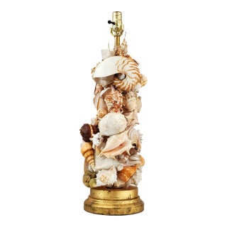 Lamp Seashells Shells Extra-Large Size - Restored For Sale